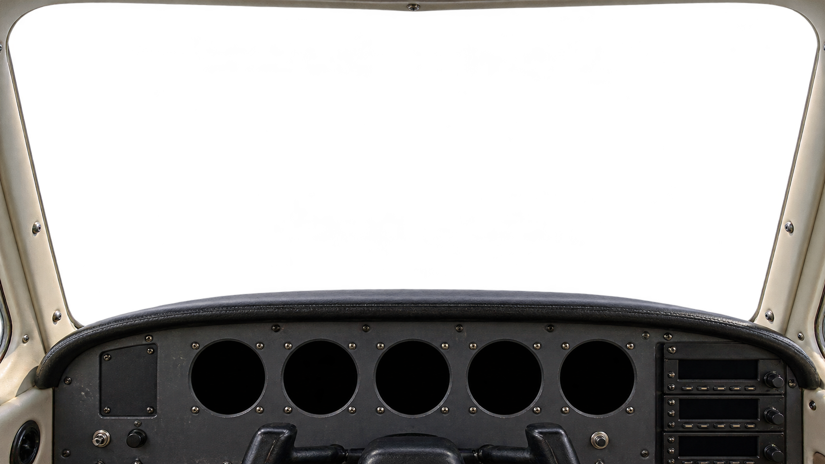 Naturtro cockpitramme og instrumentpanel